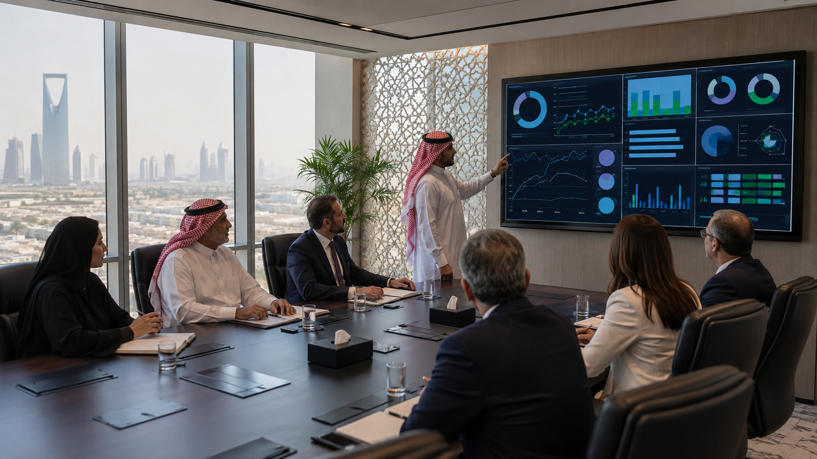 Enterprise leaders reviewing ESG strategy and sustainability performance